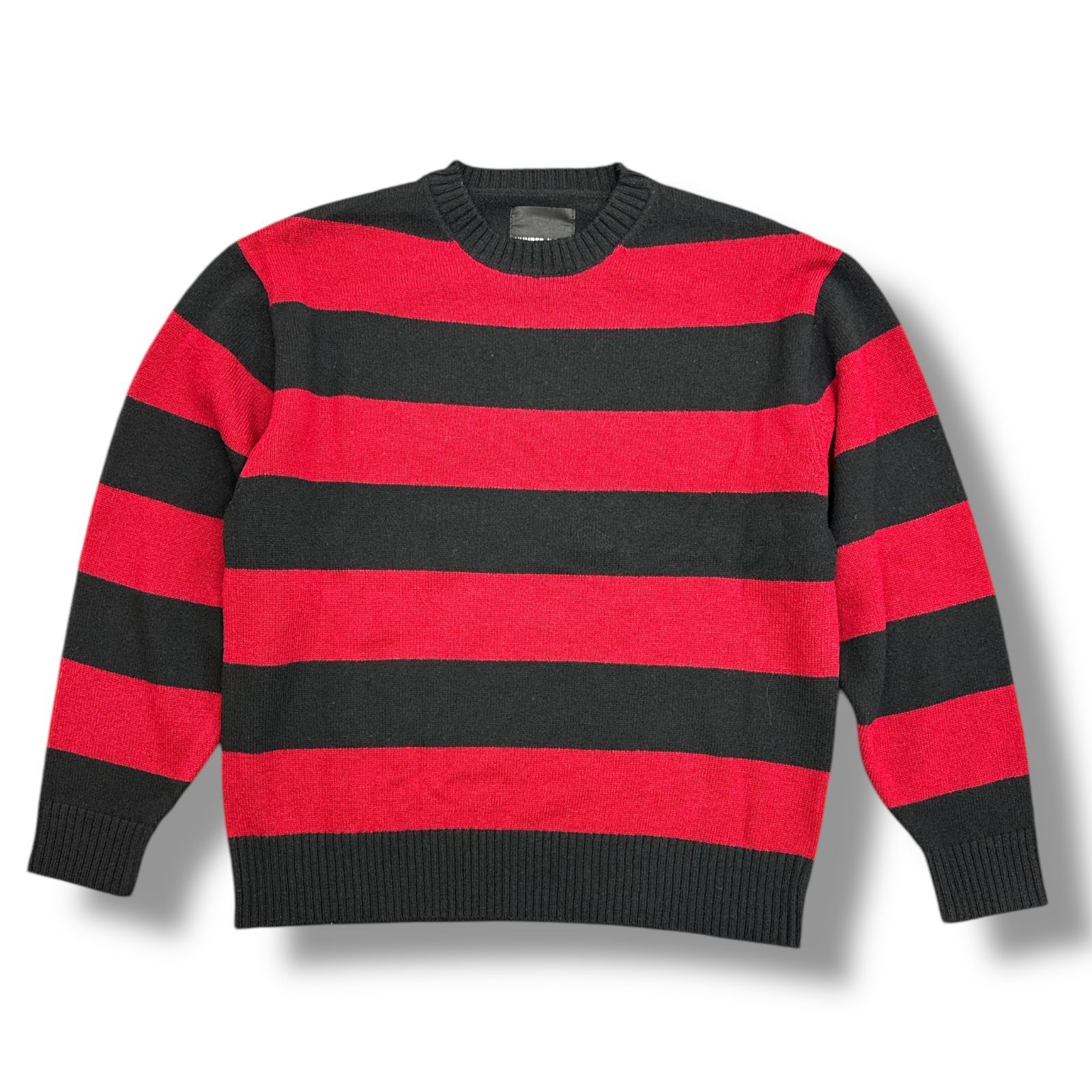 NUMBER (N)INE WOOL WIDE STRIPED KNIT PULLOVER ウール ワイド 