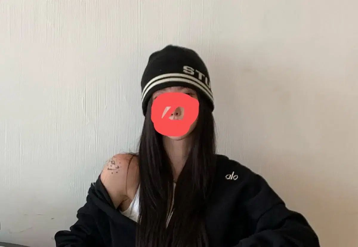 STUSSY ステューシー ジャカード ストライプ ビーニー ブラック