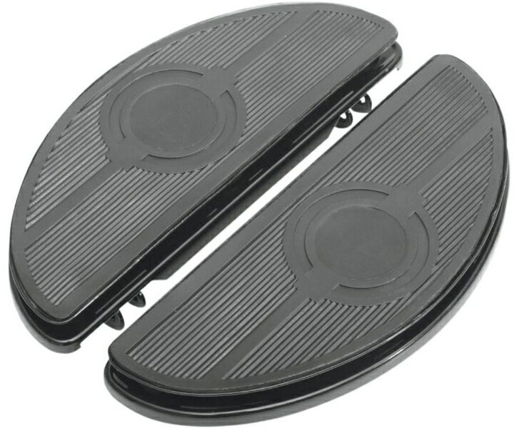 ハーフムーン フロアボード 2012〜16年FLD 1986〜17年FLソフテイル 1984年以降ツーリング トライク|ブラック