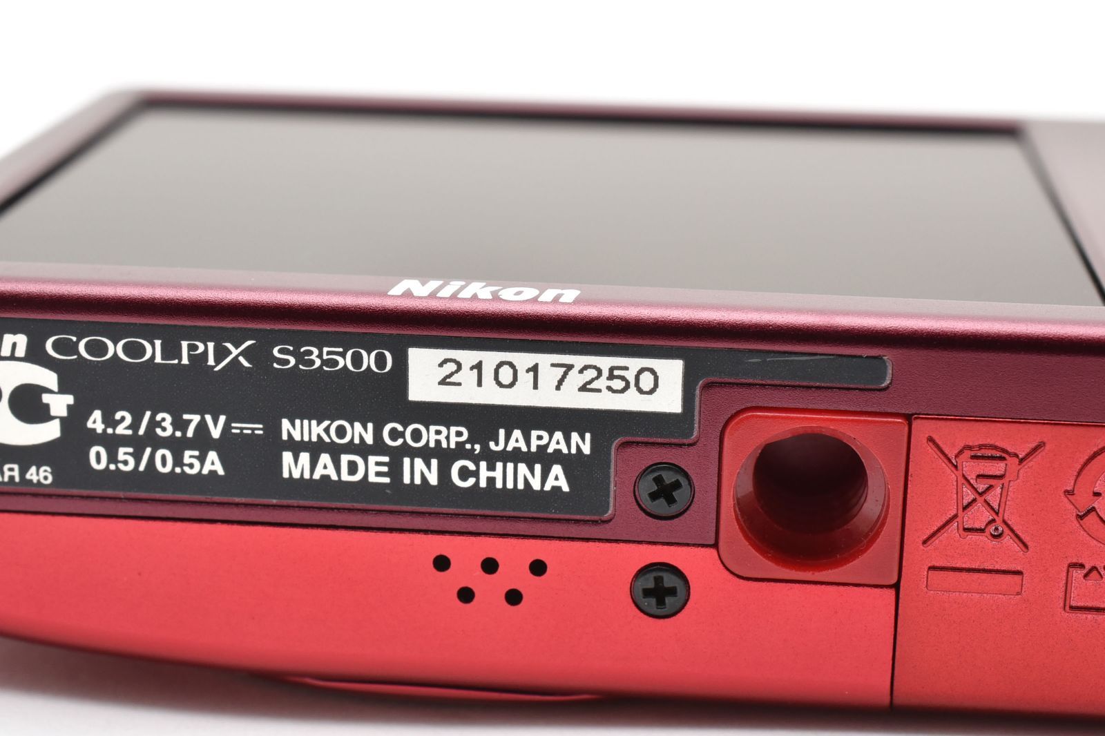 ☆美品☆ Nikon COOLPIX S3500 レッド Amazon.com : Nikon COOLPIX S3500 20.1 MP Digital Camera with