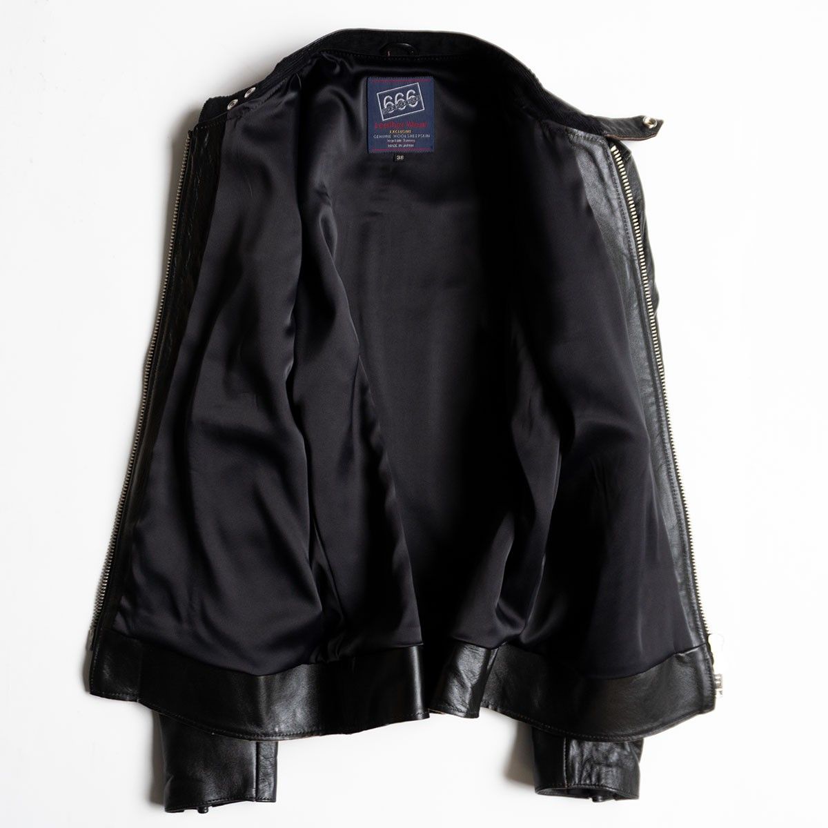 美品】666 triple six【ウールシープスキン マンダリンカラー シングル 