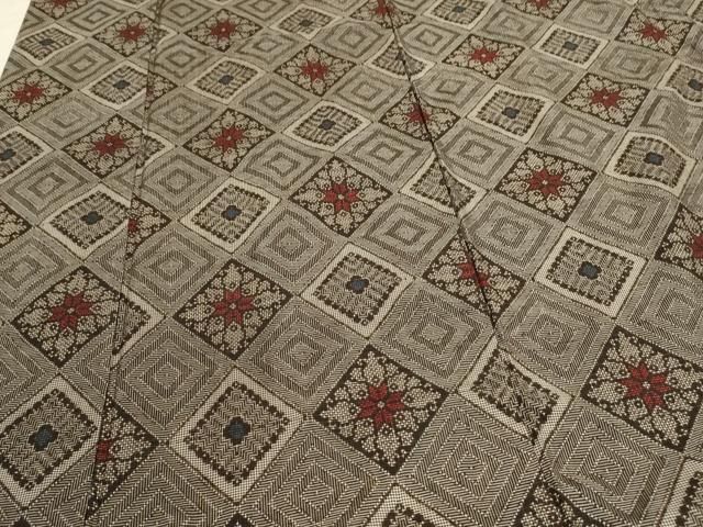 平和屋着物●本場大島紬　龍郷絣　菱花文　正絹　逸品　CAAS0195th 平和屋着物○本場大島紬 龍郷絣 菱花文 正絹 逸品 CAAS0195th - メルカリ