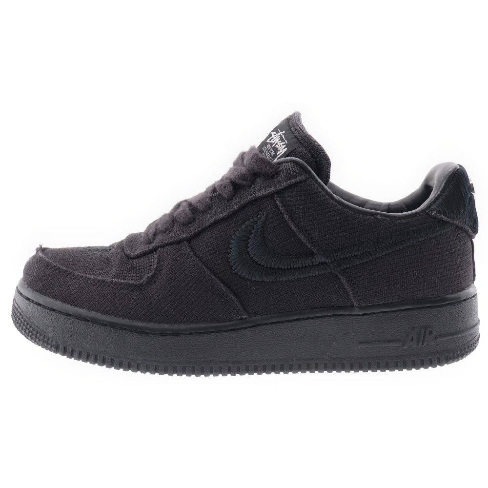 NIKE (ナイキ) ×STUSSY AIR FORCE 1 LOW FOSSIL ナイキ ステューシー エアフォース1 ローカットスニーカー フォッシル CZ9084-001 ブラック US7.5/25.5cm