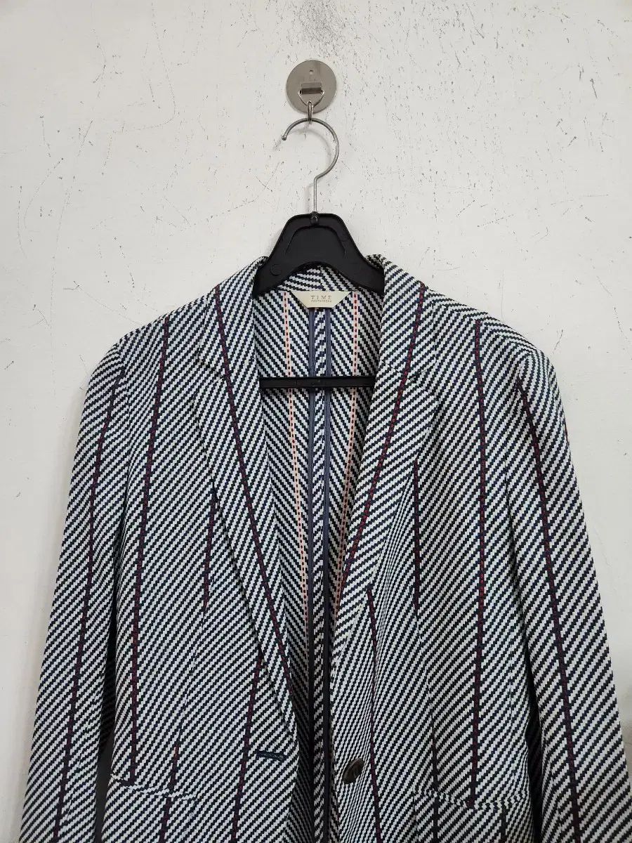 TIME ストライプ パターン ジャケット