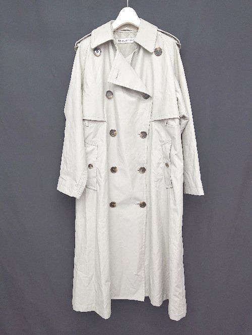 ◇ soe READY TO WEAR ダブルボタン ナイロン混 長袖 トレンチコート 