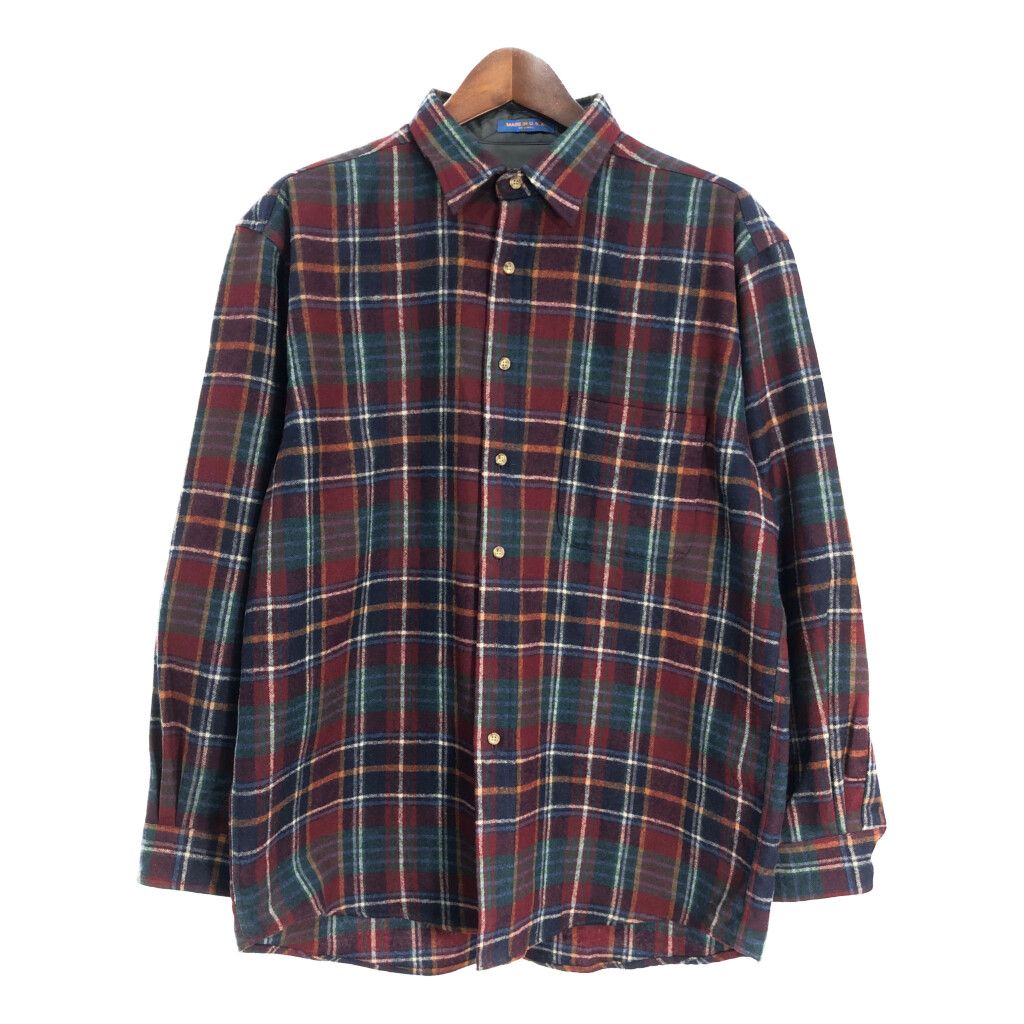 90年代 USA製 PENDLETON ペンドルトン 長袖シャツ チェック マルチ