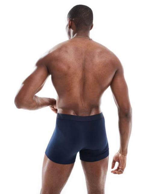 送料無料 エイソス メンズ トランクス アンダーウェア ASOS DESIGN 2 pack briefs in blue and navy Blue|black