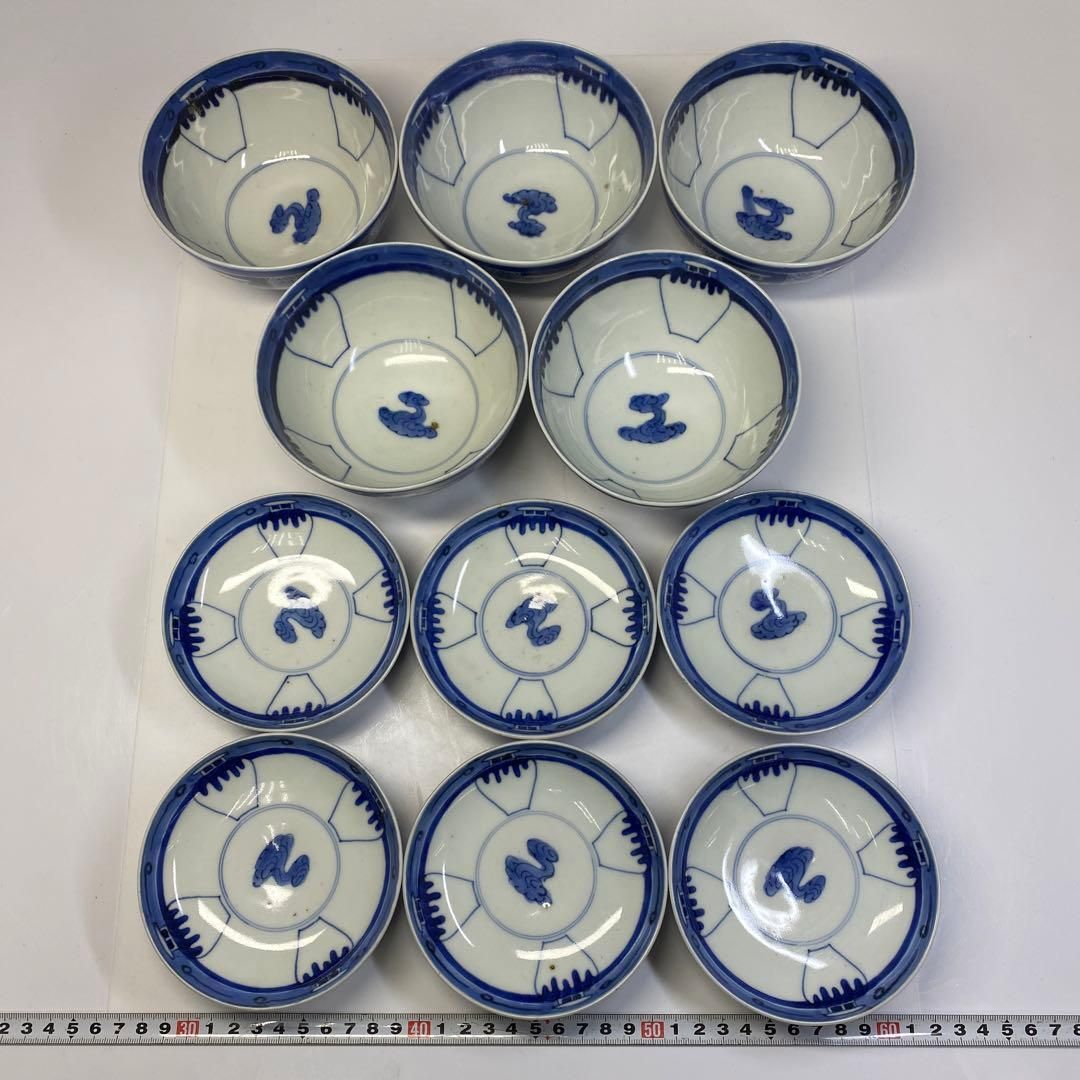 古伊万里 染付蓋茶碗5客と蓋1点 東Y6-0703④ - メルカリ