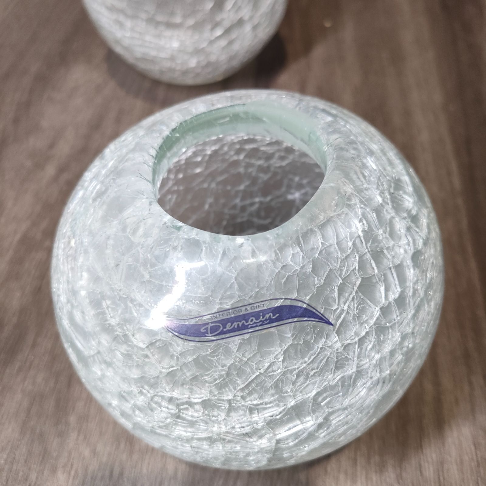 10 ♥ ドマン Demain イタリア製 花器 2個セット 花瓶 フラワーベース インテリア ビンテージ クラッシック 貫入り レトロ ヒビ模様 インテリア 小物 雑貨 小物入れ 丸 フラワーアレジメント 華道 リビング 置物 USTAUSTRALIA_COM_AU