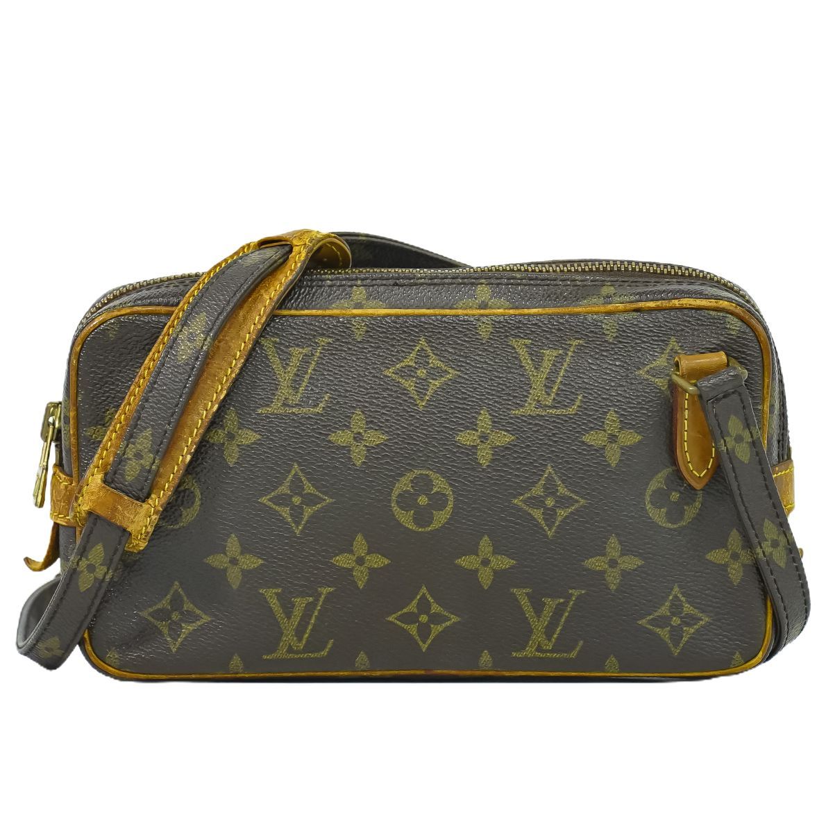 本物 ルイヴィトン LOUIS VUITTON LV ポシェットマルリー バンド 