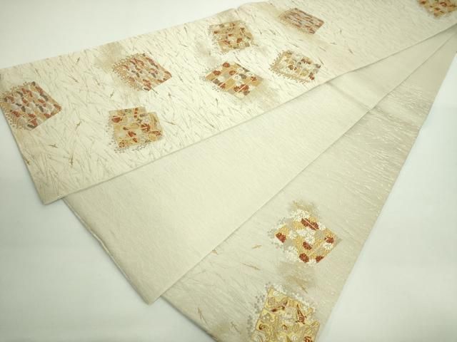 平和屋着物□極上 西陣の名門 加納幸謹製 六通柄袋帯 唐織 花源氏香