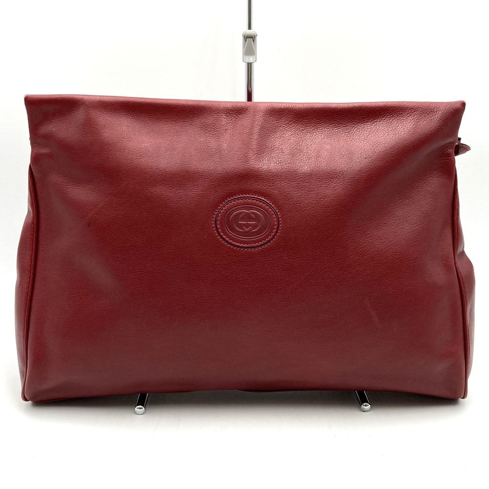 GUCCI グッチ 004 110 0259 クラッチバッグ レザー ワインレッド 赤 レディースファッション