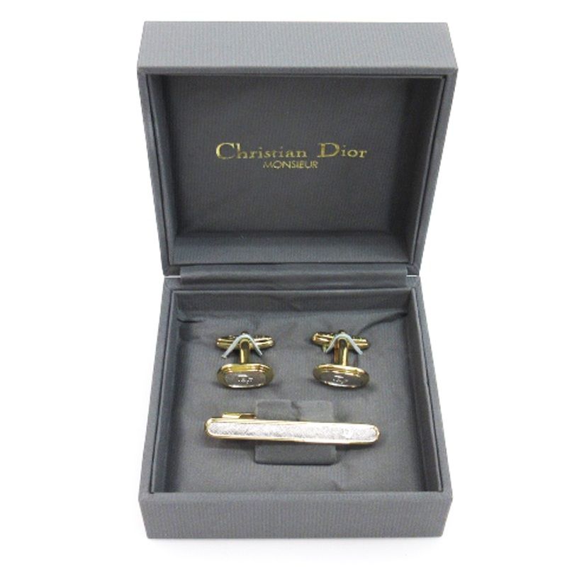 【美品】Dior　ディオール　カフス・タイピンセット　ゴールド　メッシュスクエア 楽天市場】クリスチャン ディオール Christian Dior ネクタイ