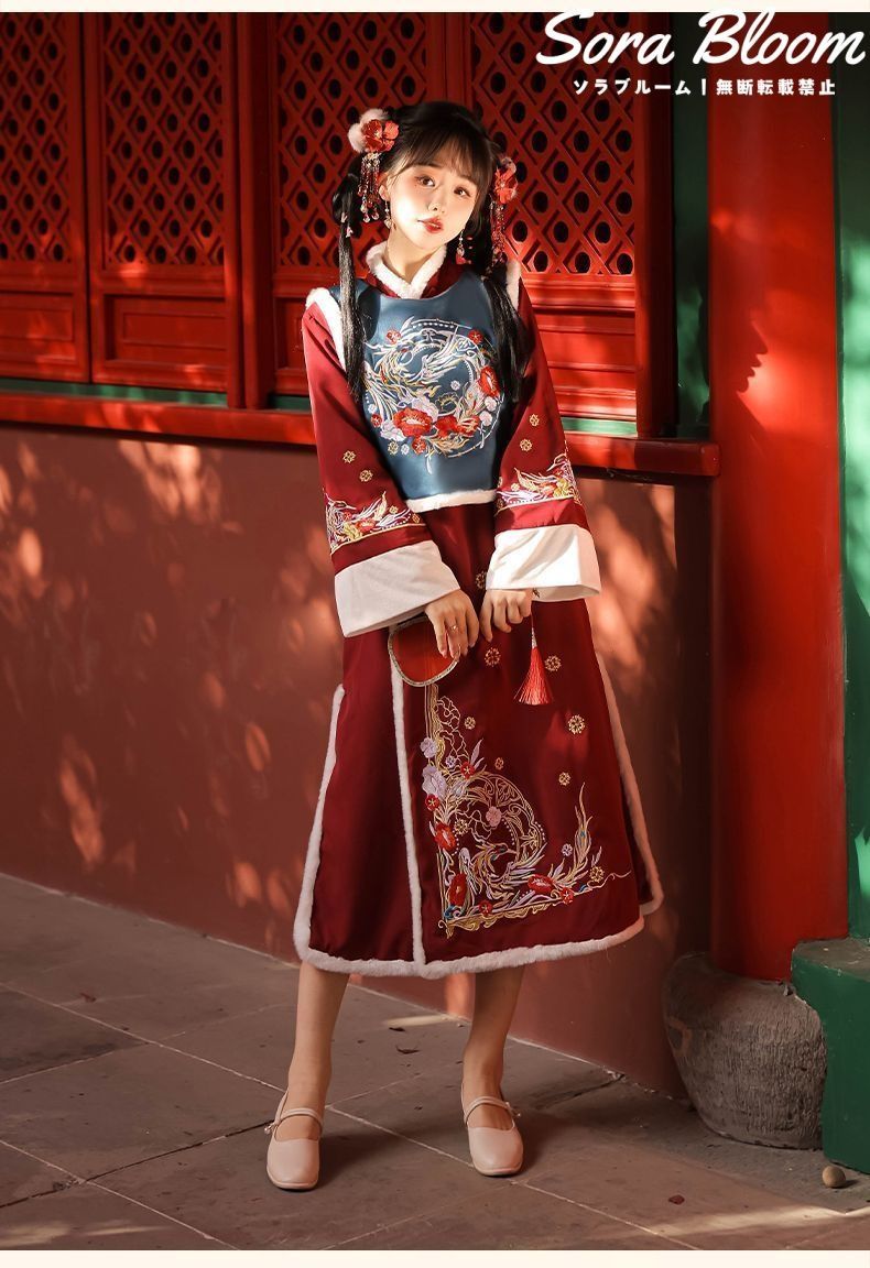 インド刺繍 ロングワンピース おしゃれエプロン 5点セット 体型カバー　No6 Amazon.co.jp: [セラフ] ベビー服 赤ちゃん 女の子 スタイ 付き