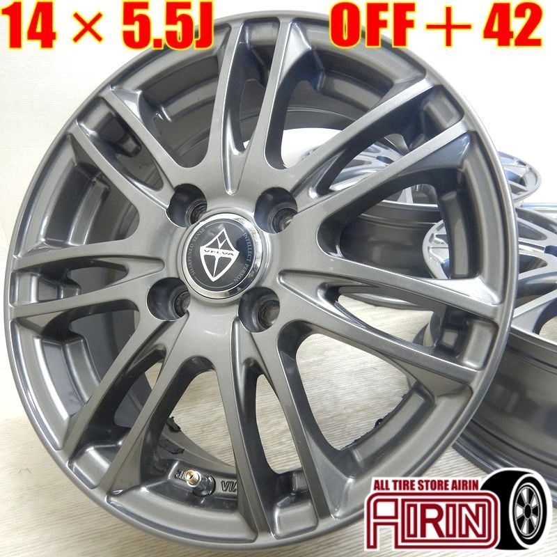 中古 14インチ アルミ VELVA ヴェルバ 4本セット ヴィッツハイブリッド 