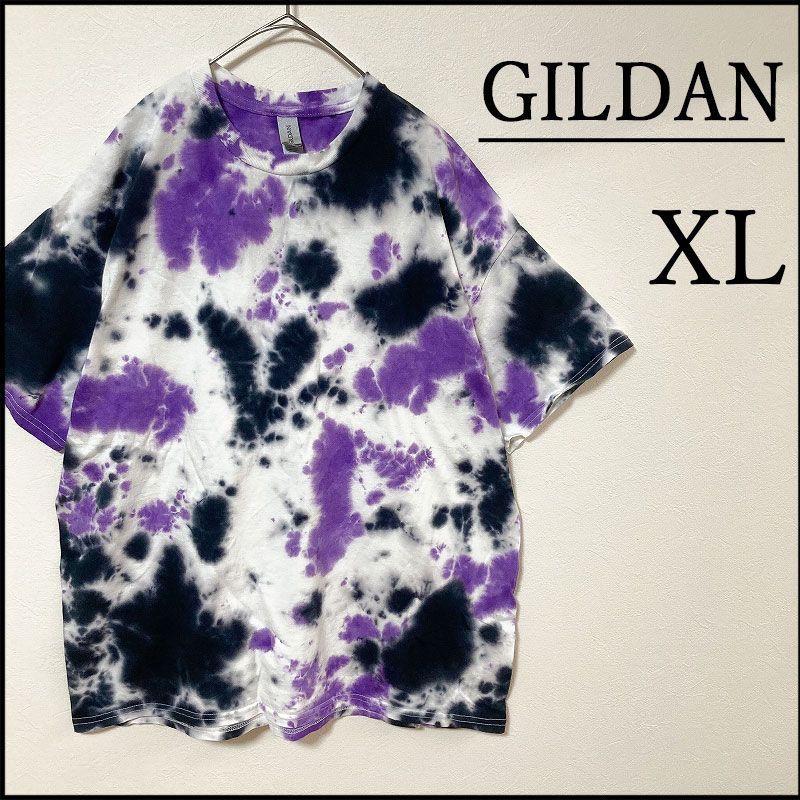 メンズ服新品タイダイ染め半袖TシャツXL 白紫黒 春夏物 一点物 ブランド 丸首 メンズ服新品タイダイ染め半袖TシャツXL 白紫黒 春夏物 トップス 総柄