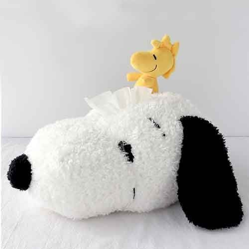 日本未発売 ティッシュケース スヌーピー ぬいぐるみ カー用品