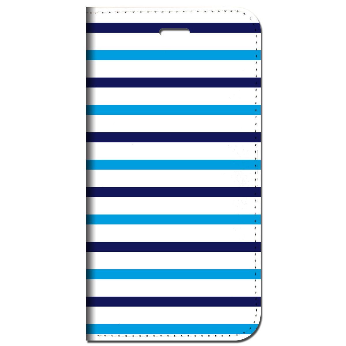 iPhone15 他 手帳型 ケース ボーダー（白）シアン  iPhone SE 8 13 12 他 iPhone各機種対応可能 スマホケース  2l