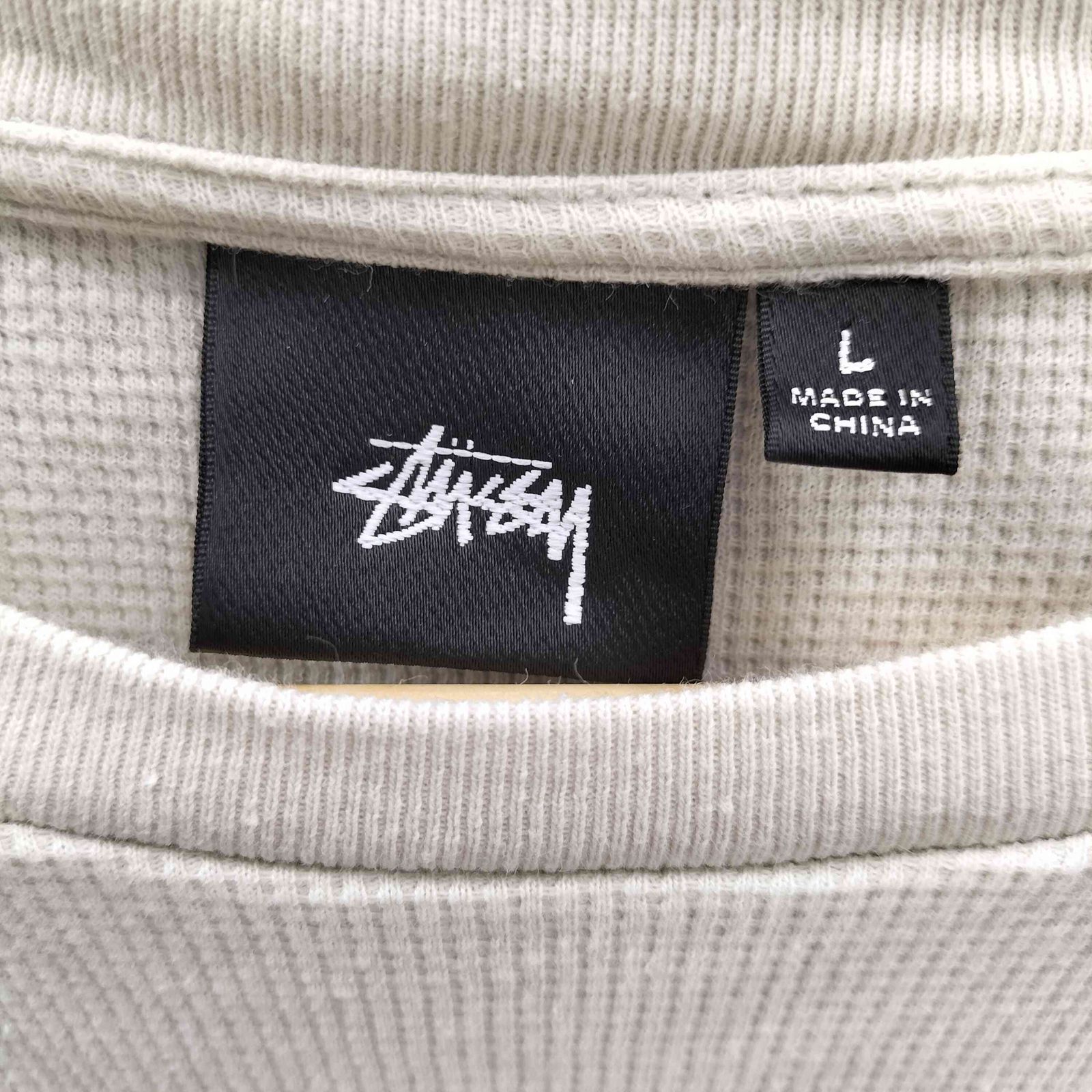 STUSSYワッフルニットサーマル 国内正規品 ステューシー ワッフルニット サーマル長袖Tシャツ