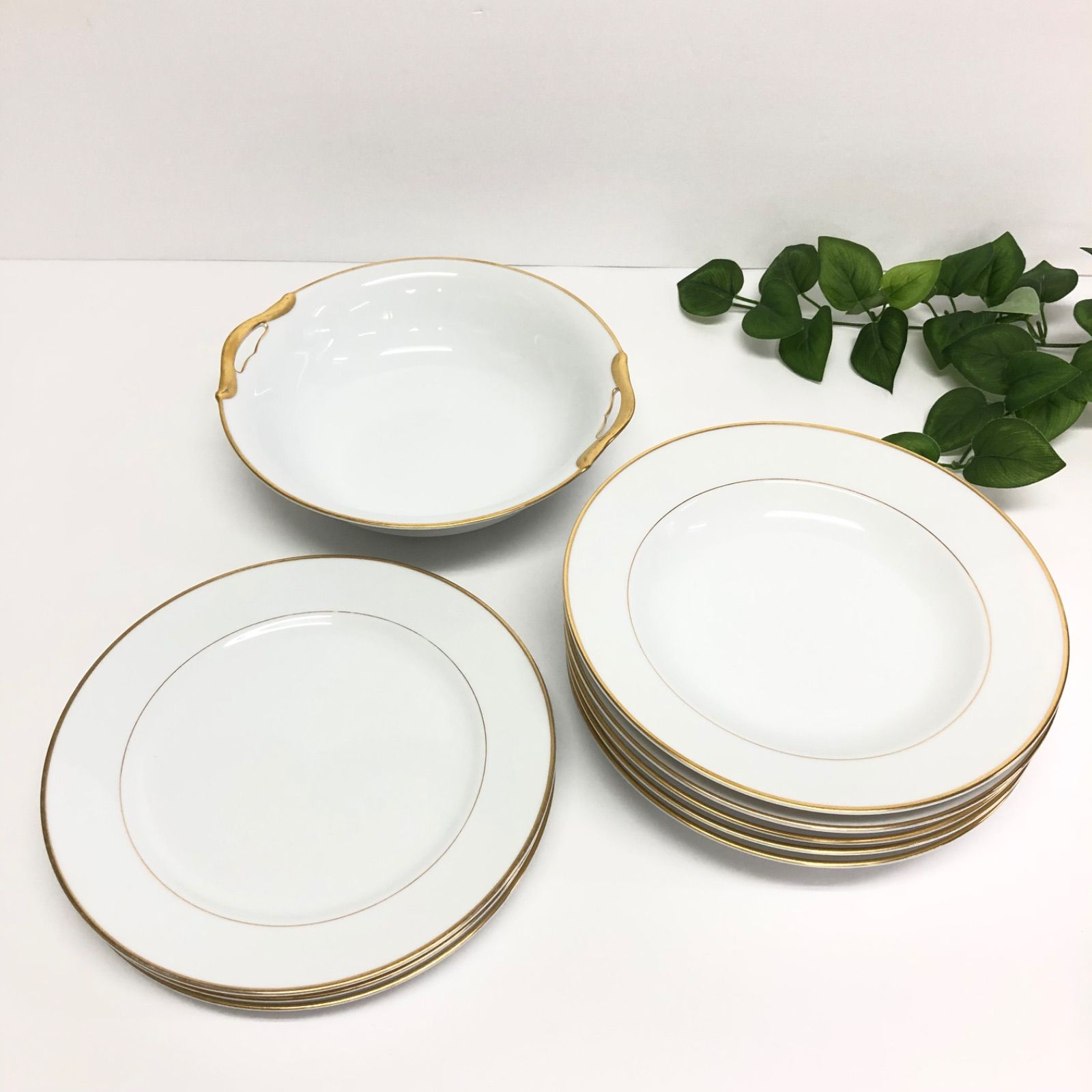 東洋陶器 TOTO製 プレート＆ボウルセット 9枚 食器 お皿 セット金彩