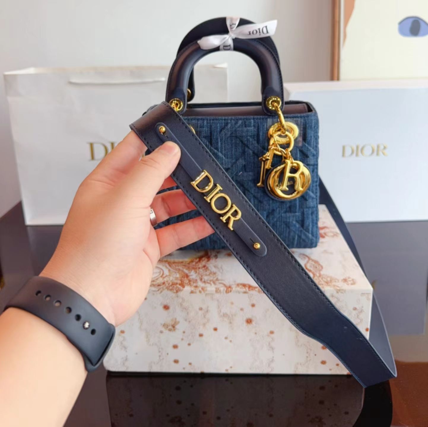 Christian Dior　レディディオール　カナージュ　キルティング 美品