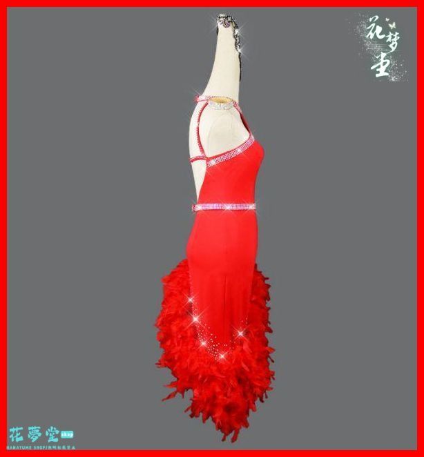羽根 ラテンワンピースドレス