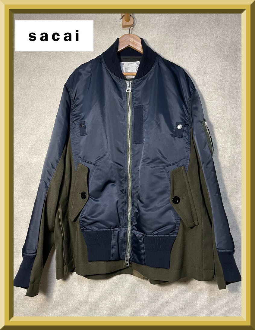 sacai サカイ MA-1 MA1 ブルゾン ジャケット コート 21-02660 - メルカリ