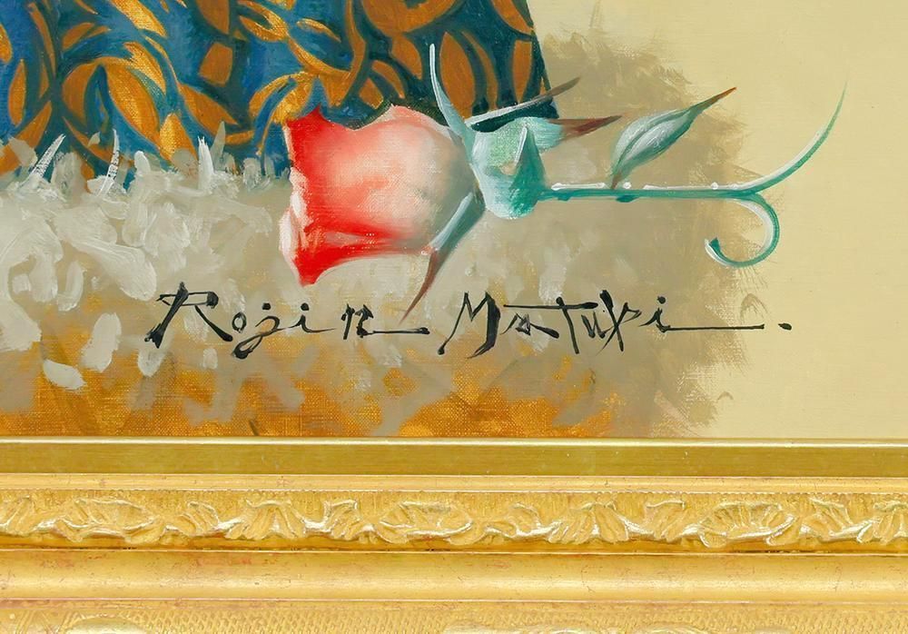 真作 WISH 松樹路人 花と少女 油彩 20号 大作 ◆薔薇の香り漂う 華麗な少女名画 〇芸術選奨文部大臣賞 物故巨匠 25092269 WWW_SUPERTOOLSSHOP_NL