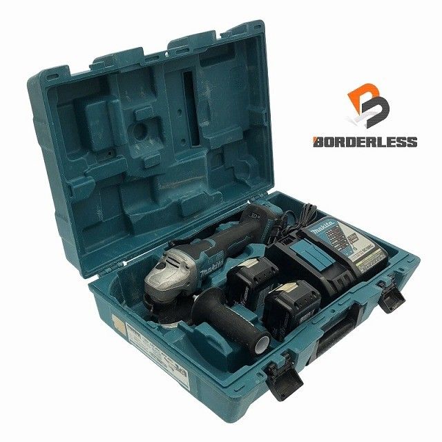 品 makita マキタ 18V 125mm 充電式ディスクグラインダー GA518DRGX バッテリー2個 18V 6.0Ah 充電器 ケース付 研磨 研削 116697
