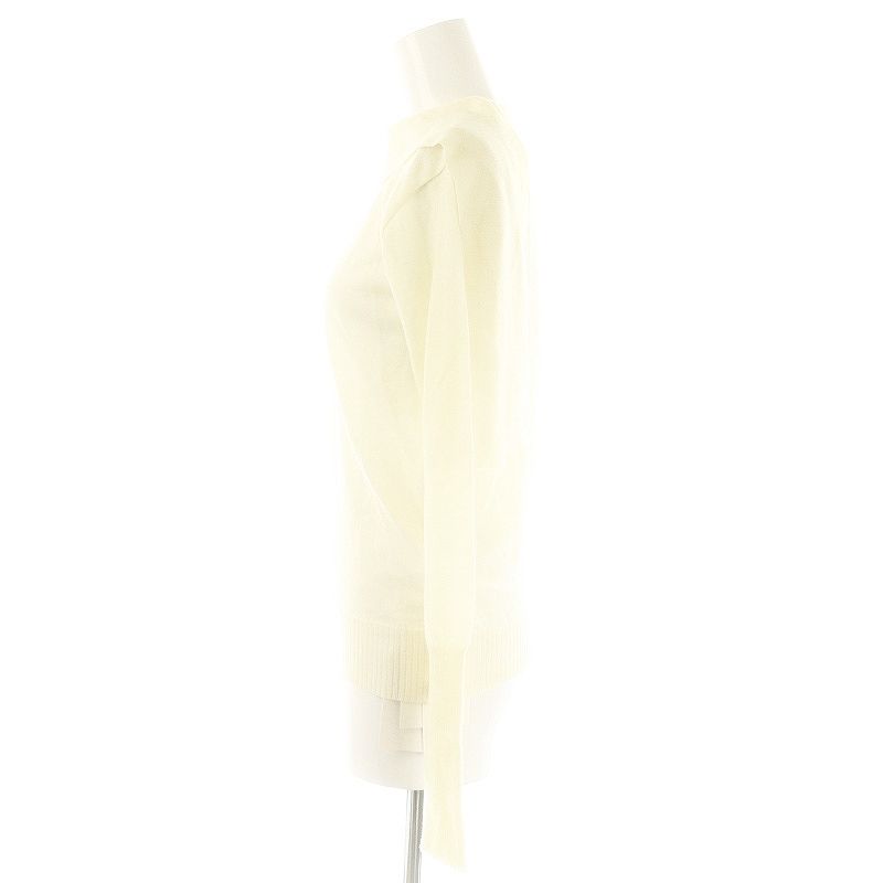 未使用品 アキラナカ AKIRA NAKA Emma wrap collar knit PO BE ニット カットソー 長袖 2 アイボリー /AT ■OS レディース アキラナカ Emma wrap collar knit PO BE ニット 2の通販 by