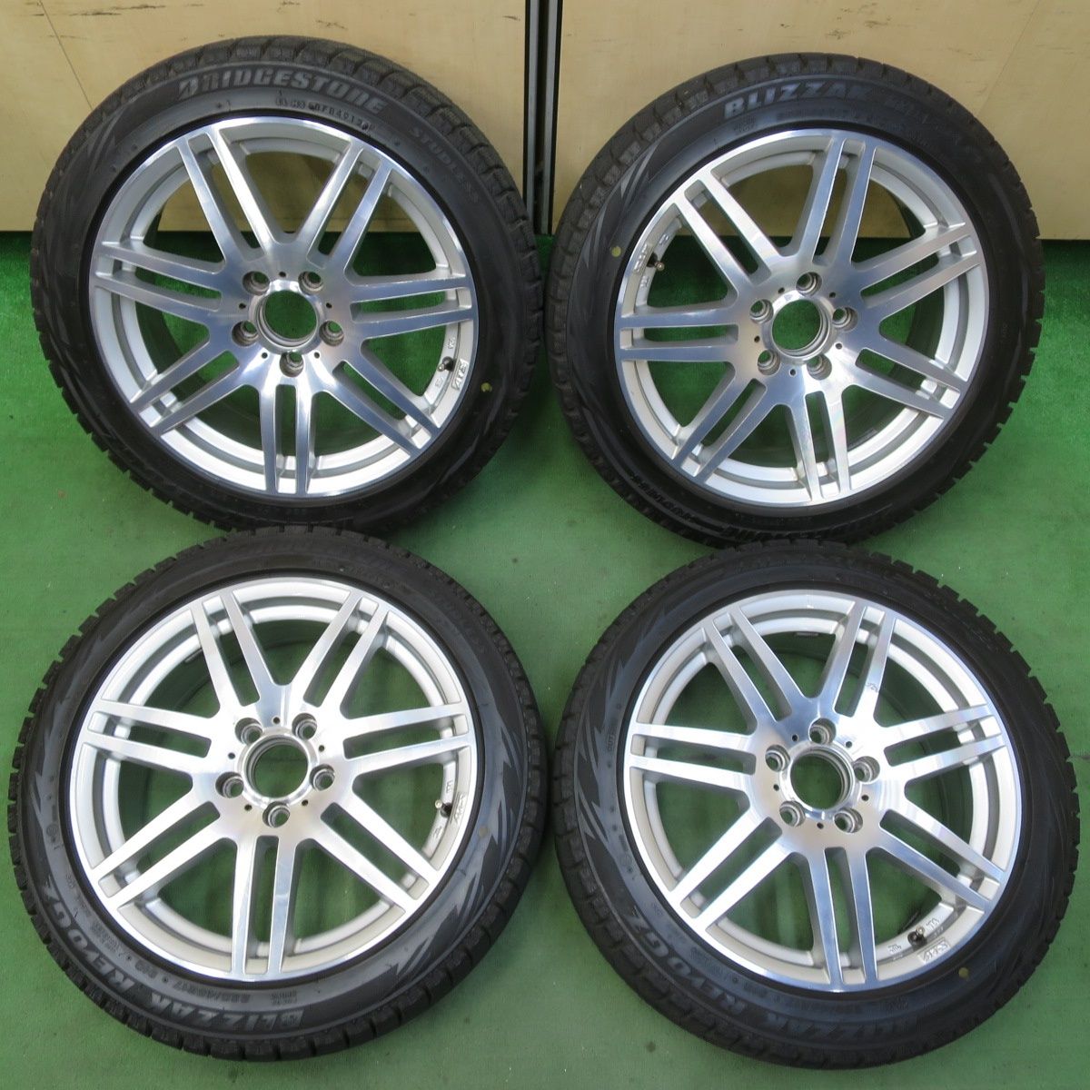 バリ★アルファードなど★ 215/60R17 ブリヂストン icepartner スタッドレス 4本セット ◇バリ山！ブリヂストン VRX 215⁄60R17 WAREN 17×7J (48) 5H 114.3