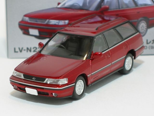 レガシィ ツーリングワゴン ブライトン（赤）LV-N231a【トミーテック社1/64ミニカー】【トミカの時】