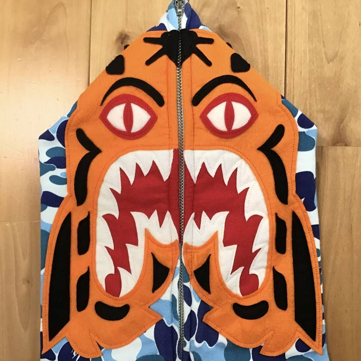 ABC camo Blue タイガー パーカー Mサイズ Tiger full zip hoodie a