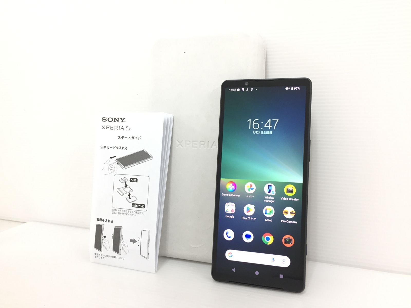 【美品】SONY ソニー Xperia 5 V XQ-DE44 256GB スマートフォン ブラック SIMフリー 動作品
