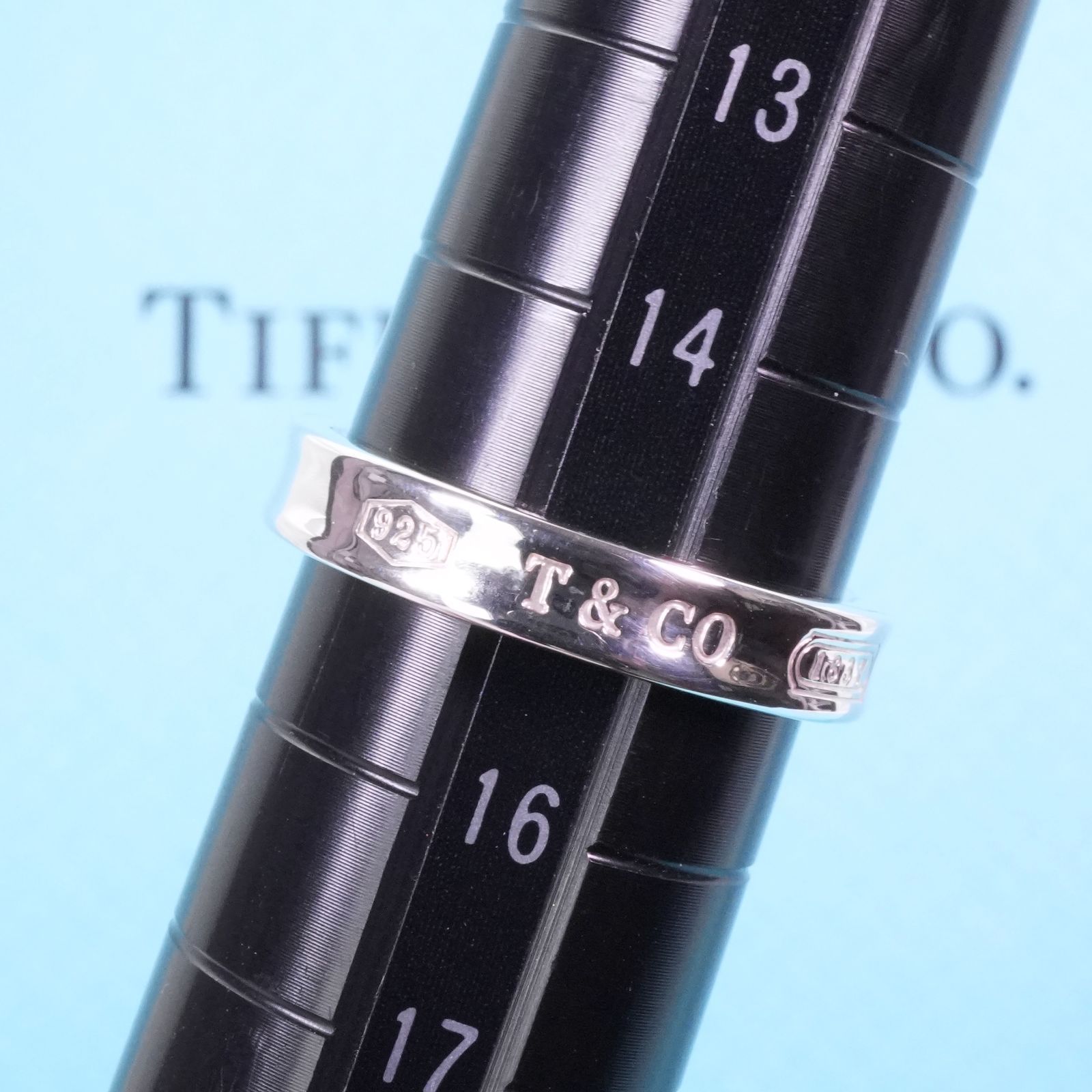 極美品16.5号 ティファニー 1837 ナロー ベーシック リング/25-1329S