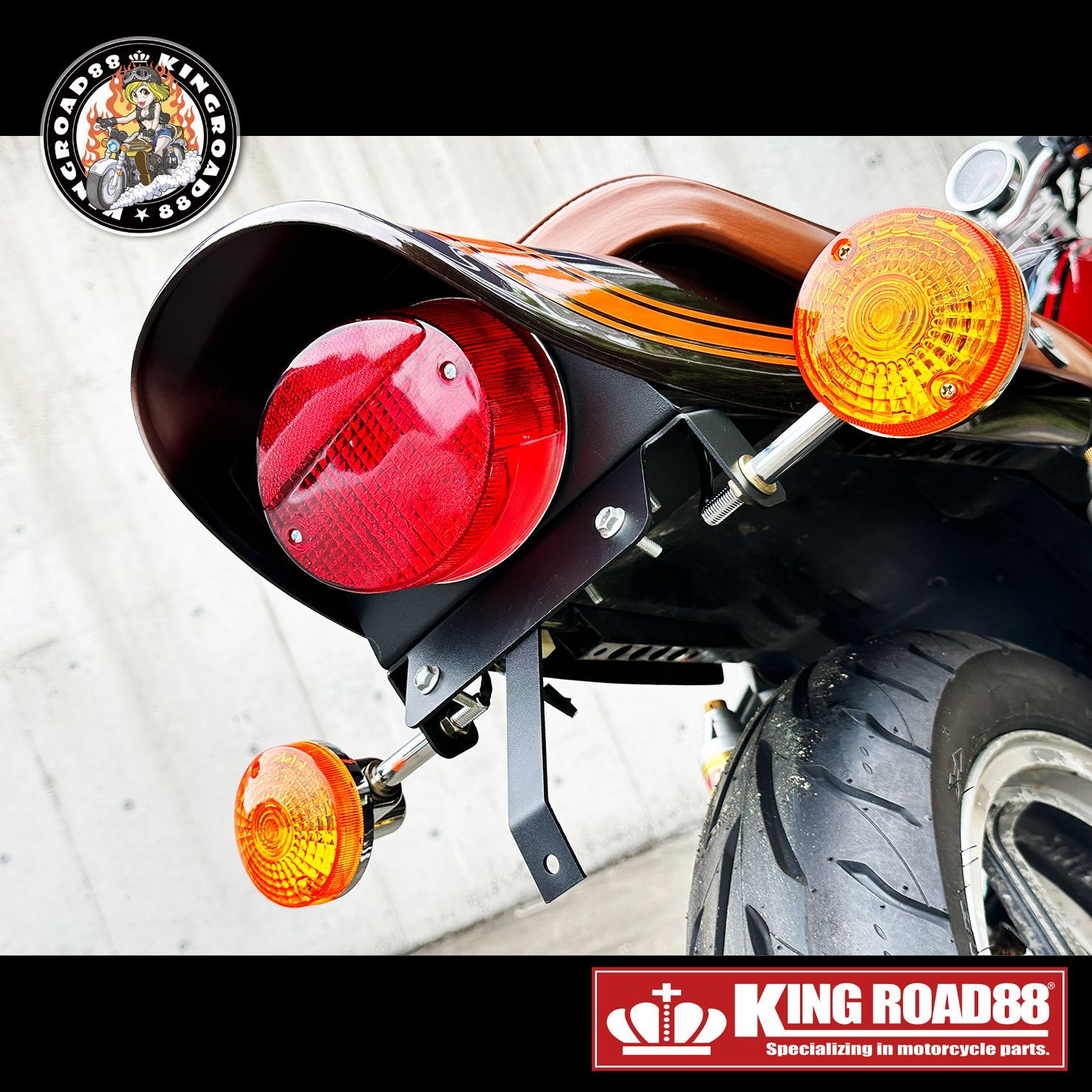 新商品 】カワサキ ゼファー400 KingRoad88 Z2 仕様 火の玉 橙 茶 塗装