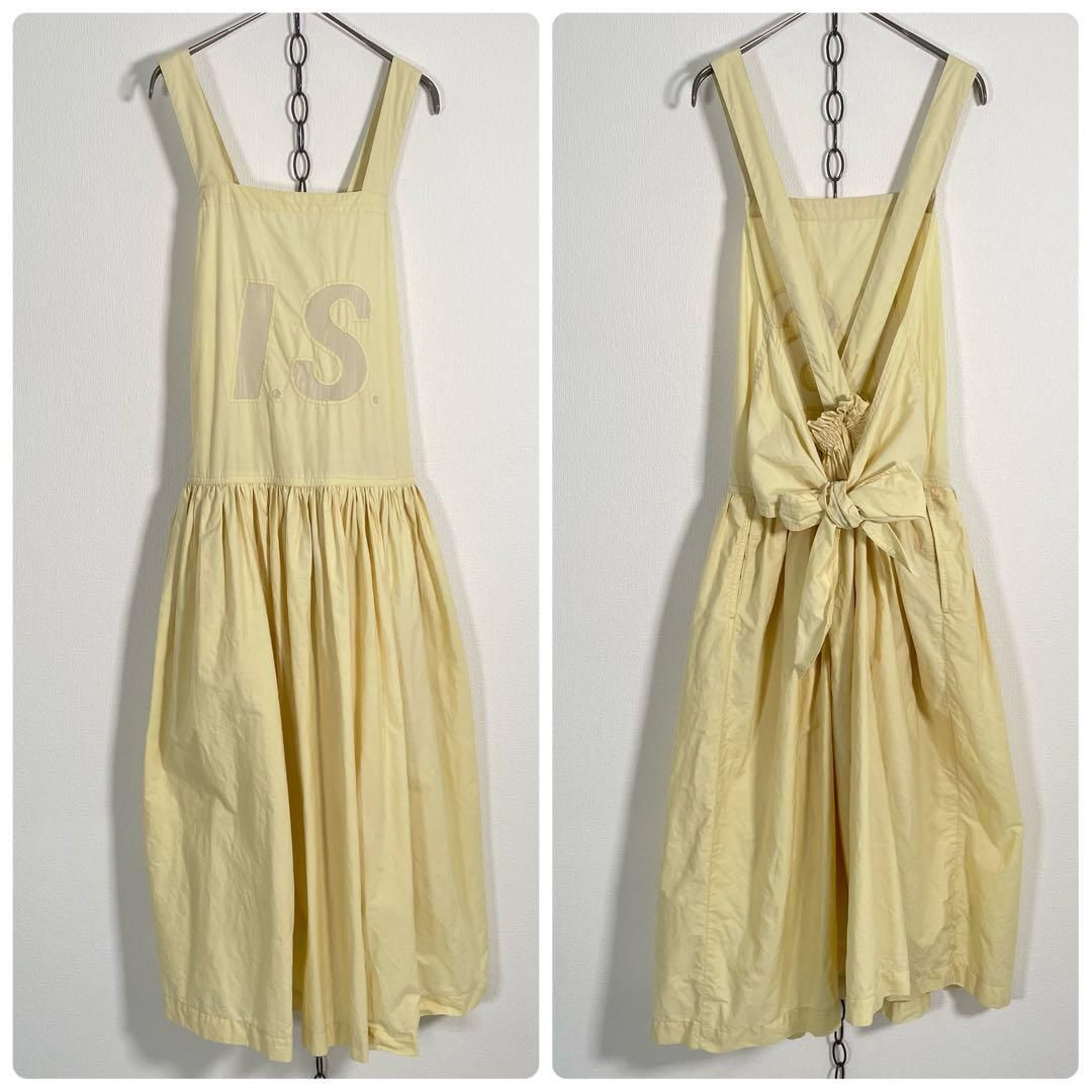 Japanese 90s Vintage Made in Hong Kong 香港製 I.S. ISSEY MIYAKE TSUMORI CHISATO イッセイミヤケ ツモリチサト ワンピース イエロー サイズ7 Sサイズ程度