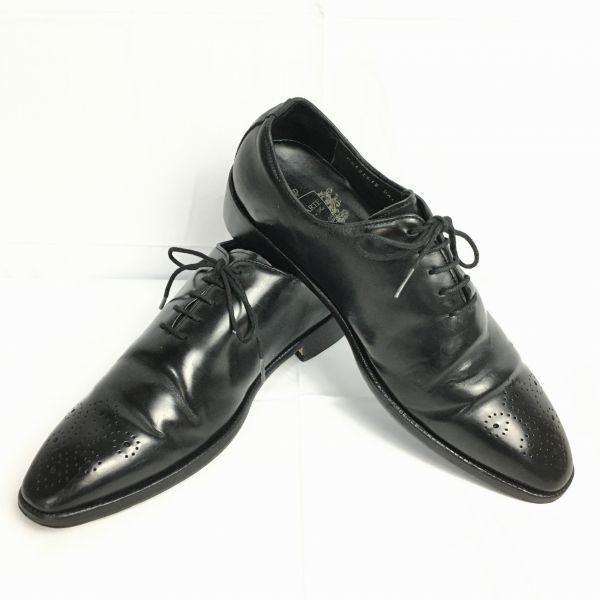 時価5万相当 NY 店|SUARTE ホールカット 職人ハンドメイド Vintage ビジネスシューズ 黒|BLACK size7.5|メンズ 菅NO.WZC-135<sale>