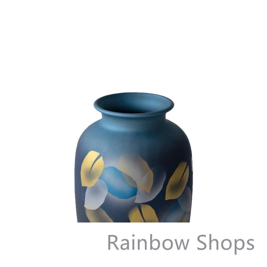 新品】薩摩花瓶 木の葉 10号☆陶器☆レトロ 32センチ 1尺 伝統的