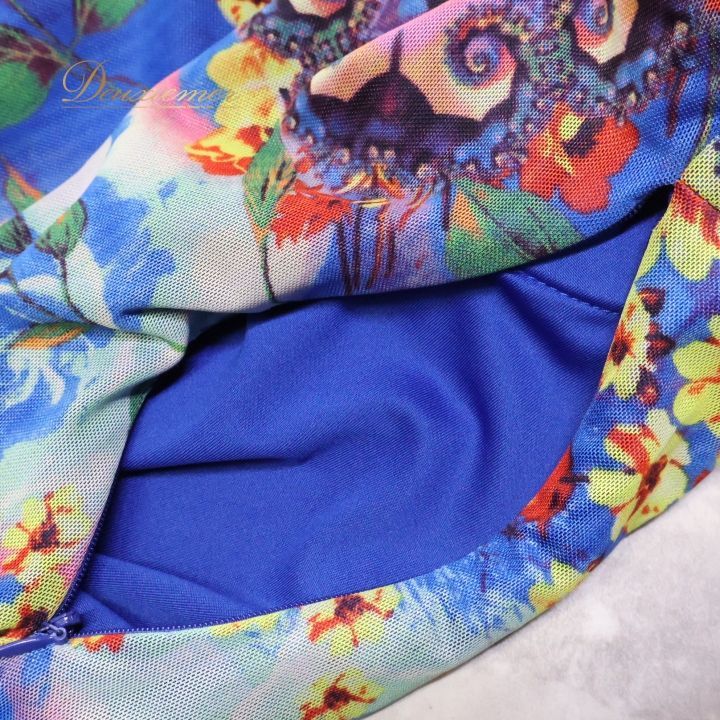 青色 パーティドレス