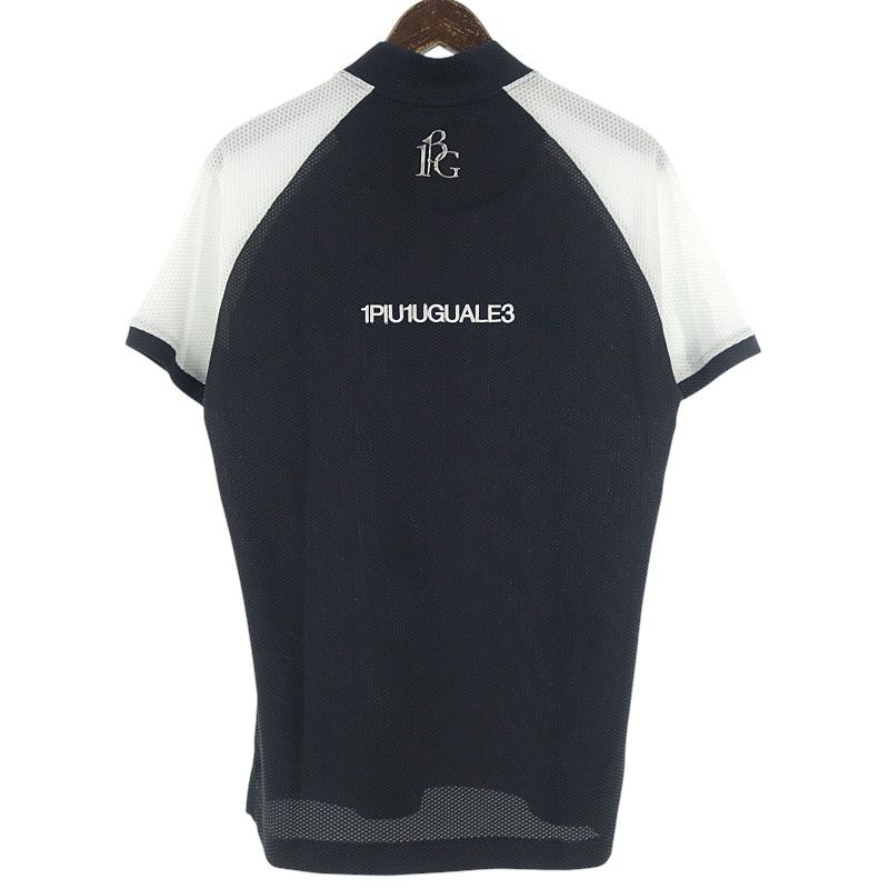 ウノピュウノウグァーレトレ　ゴルフ　メンズ　モックネック　半袖　サマーニット　L ウノ ピゥ ウノ ウグァーレ トレ（1PIU1UGUALE3）（メンズ