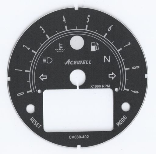 ACEWELL エースウェル デジタルメーター9000rpm黒文字盤CV080-402B