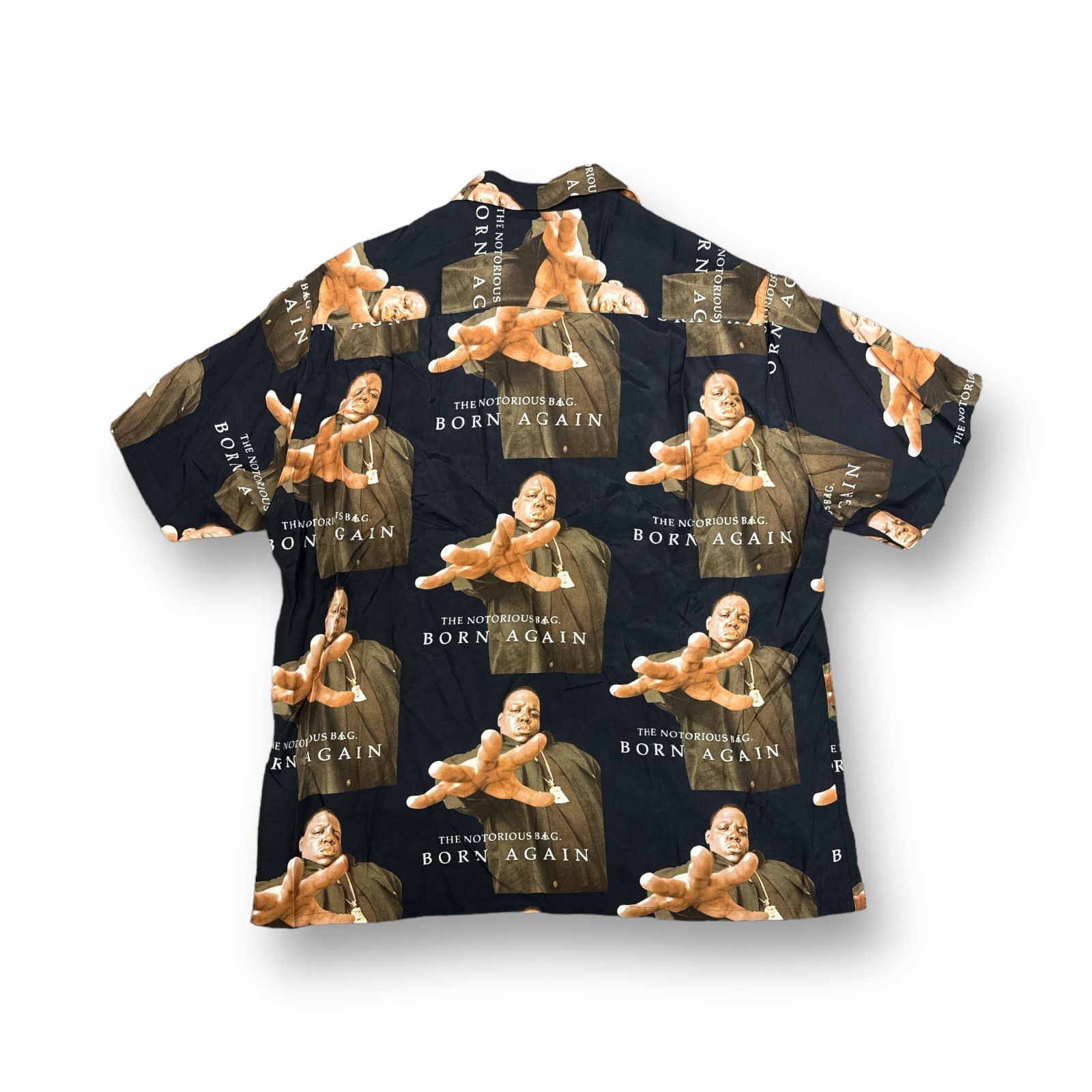 定価38500円 WACKO MARIA × THE NOTORIOUS B.I.G S/S HAWAIIAN SHIRT ハワイアンシャツ 半袖シャツ  アロハシャツ ワコマリア ノートリアスビッグ コラボ ブラック M 66348A6 - メルカリ