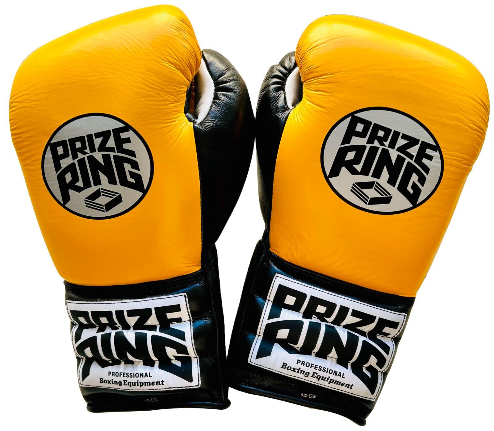ボクシンググローブ ひも式 SX 黄色 黒 Professional RING プライズリング 14oz PRIZE