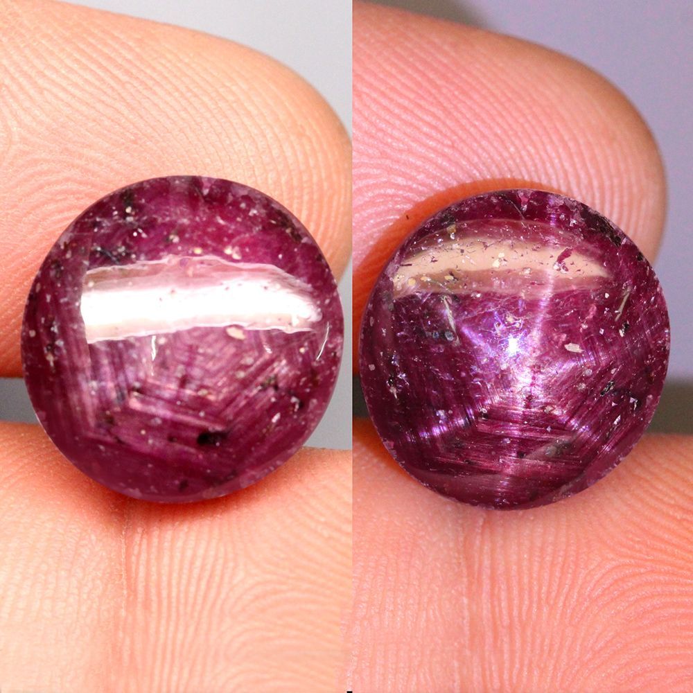 【超大粒天然スタールビールース 21.57ct:7325】非加熱 タンザニア産 Natural 6Rays Star Ruby 裸石 鉱物 宝石  コランダム jewelry Tanzania