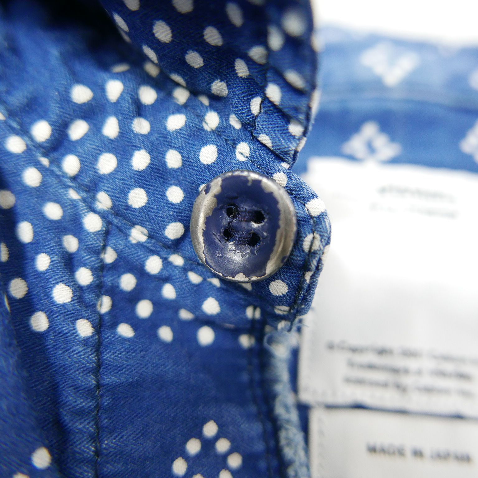 visvim ビズビム KERCHIEF DOTS TUNIC SHIRT リネン混 コットン 長袖