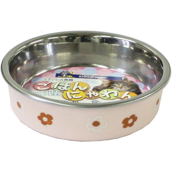 （まとめ）キャティーマンステンレス食器ごはんにゃわん 猫用 ピンク【×12セット】 5,767円