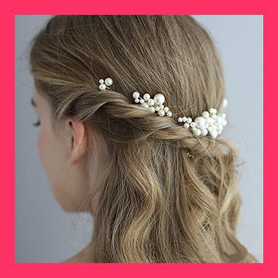 パール髪飾り パール ヴィンテージブライダルヘアプラグコームパーティーヘアパールヘアコーム 髪飾り ヘアアクセサリー