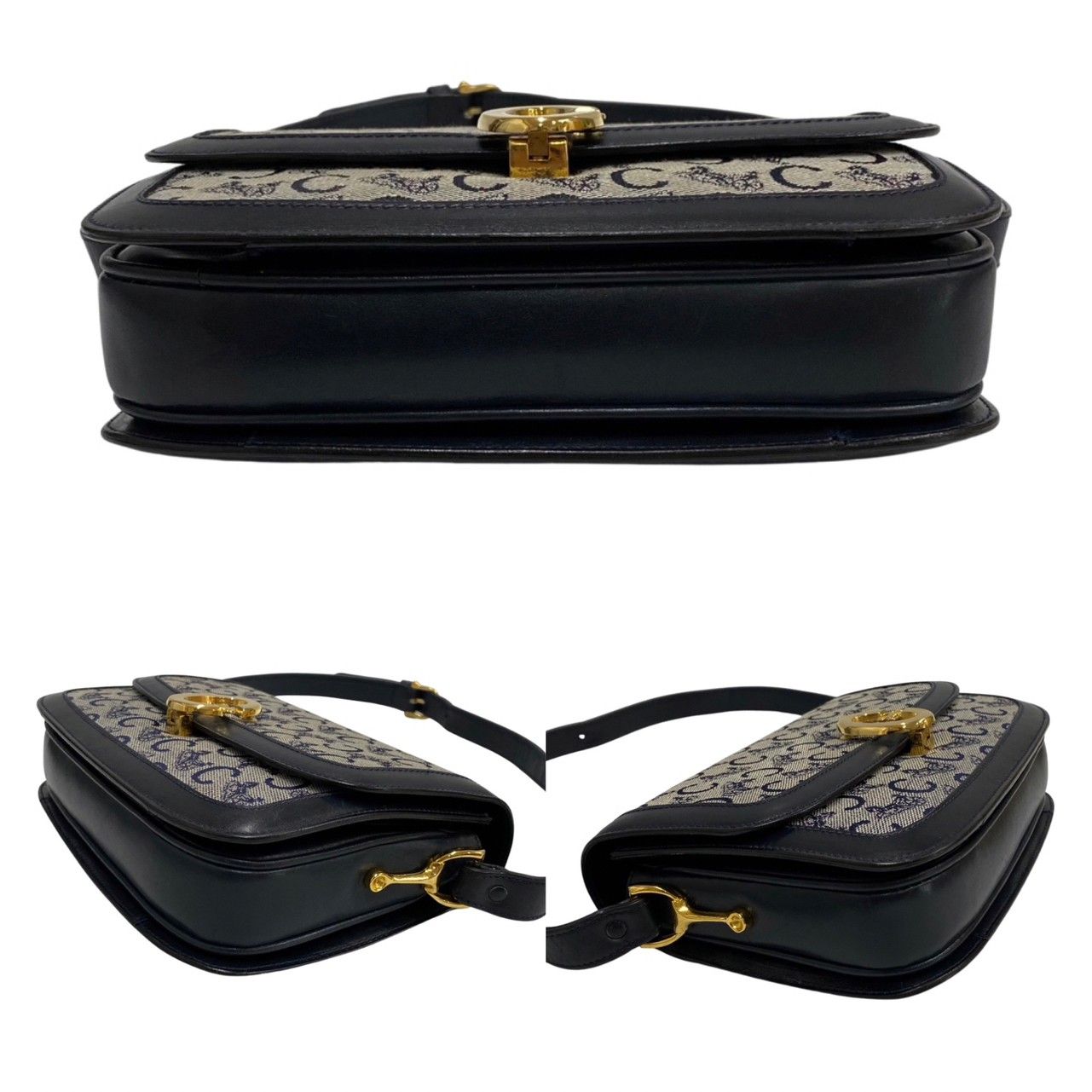 極 美品 CELINE セリーヌ ヴィンテージ 馬車金具 Cサルキー Cマカダム 