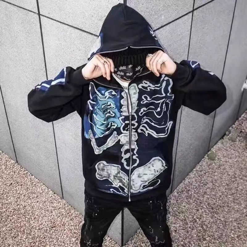 【入手困難・新品未使用】超レアな Travis Scott Cactus Jack カクタスジャック   Fragment スケルトン　フルジップ パーカー・フーディ　ユニセックス　　コラボ